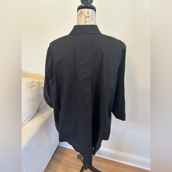 Lafayette 148 black button down shirt size 18 new with Tags - Picture 3 of 8